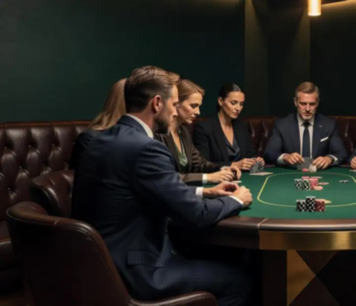 Salon kart i card room restauracji Flavor Skillet przygotowany na wieczór pokerowy